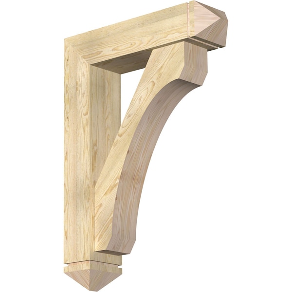 Ekena Millwork Legacy Arts and Crafts Rough Sawn Bracket w/ Offset Brace, Douglas Fir, 8"W x 32"D x 44"H BKT0806X32X44LEC03RDF - main